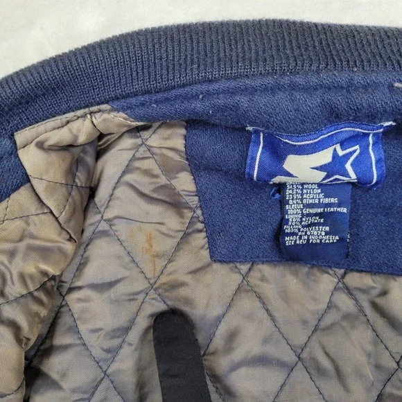 Notre Dame Jacket Mens XL Vintage Starter Coat Varsity Letterman Wool Leather ND